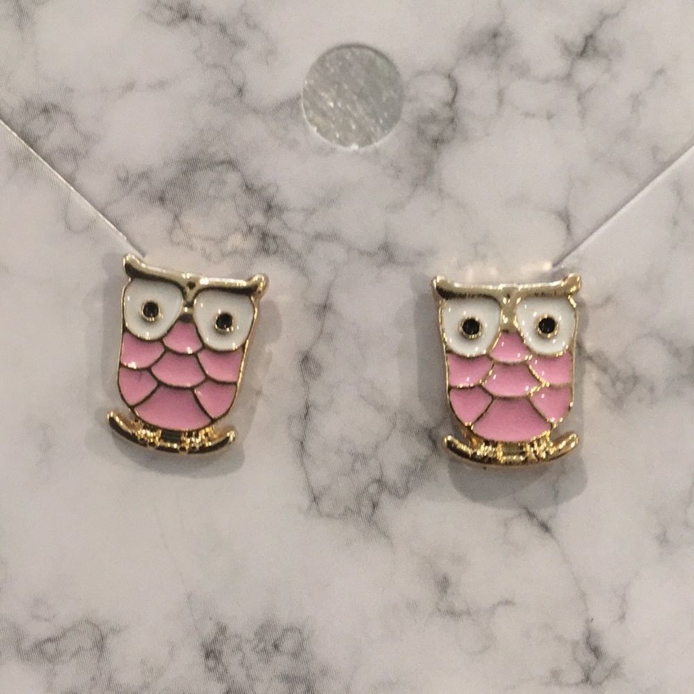 ☮️💗4/$12; 2/$8⭐️🩷 Pink Owl Earrings 🦉